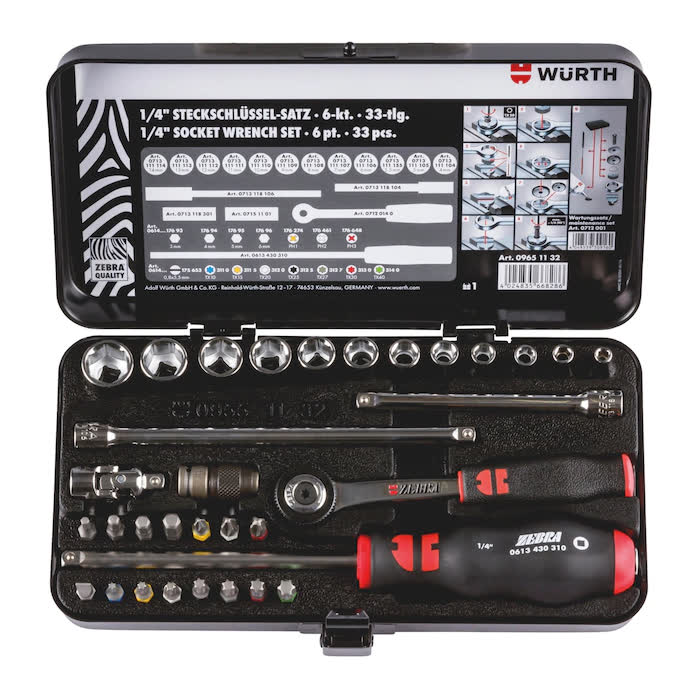 Set çelësa-kokë arpioni 1/4"-33copë